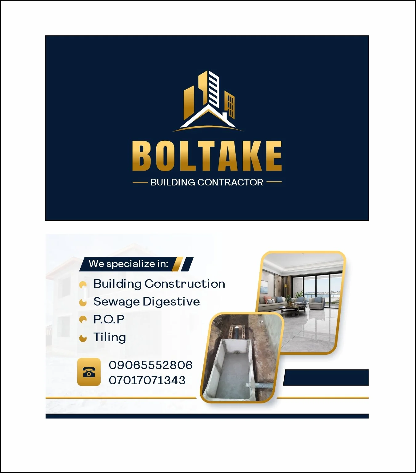Boltake Business Card — Brand collateral project preview