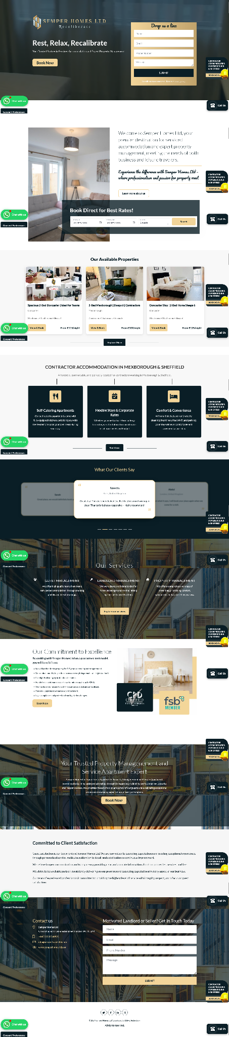 Semper Homes Ltd full website homepage preview